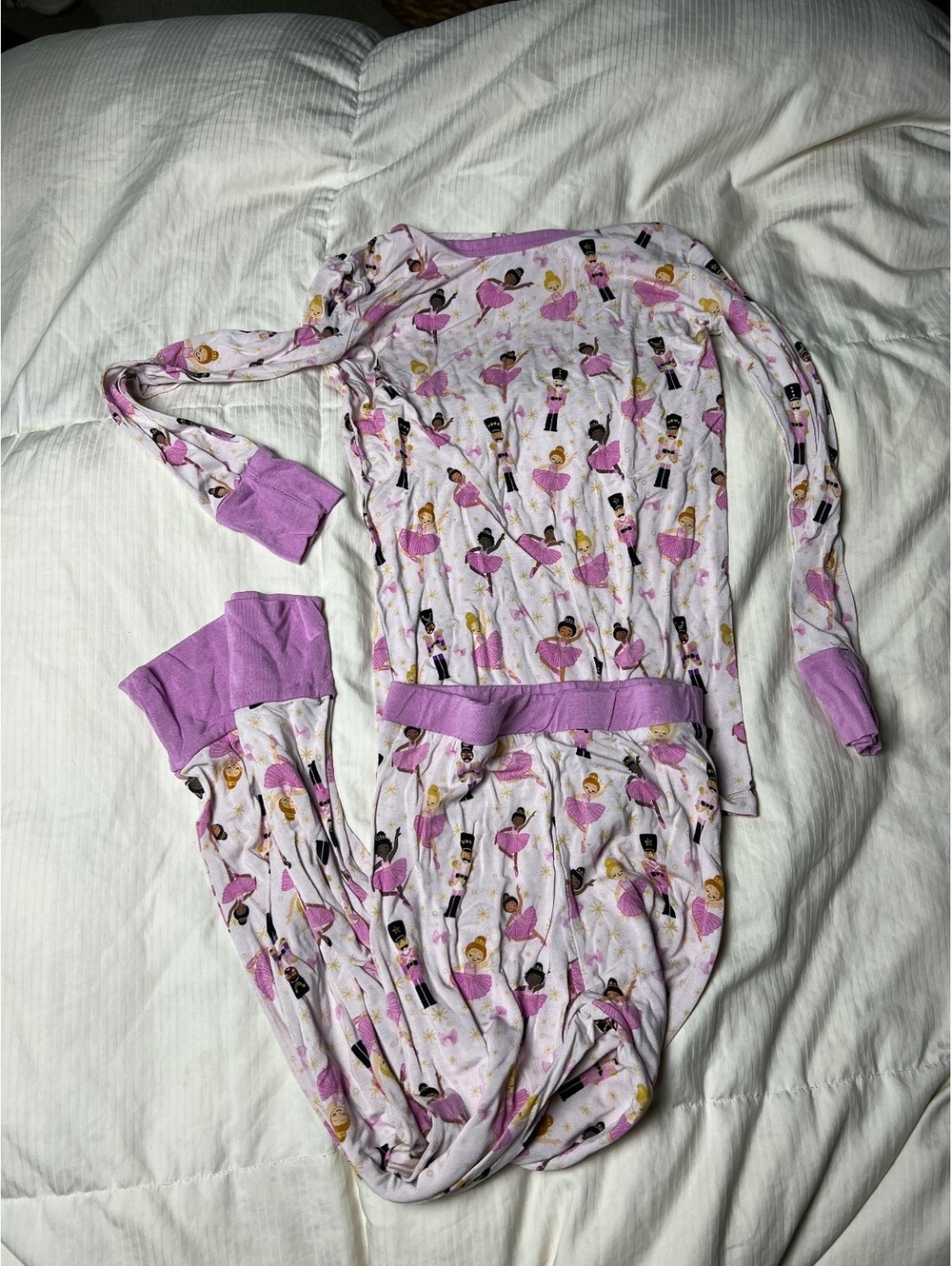 Three Coastal Babies Viscose PJ Set Nutcracker Ballet Pink Size 7